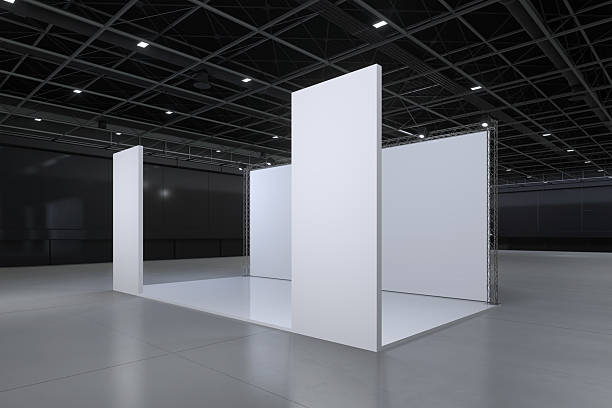 istock Exhibition stand for mockup and Corporate identity,Display.Empty booth Design.Retail booth design elements in Exhibition hall.booth Design trade show.Blank Booth system of Graphic Resources.3d render. 2231289315
