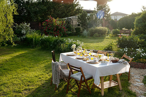 Shot of an outdoor lunch on a table