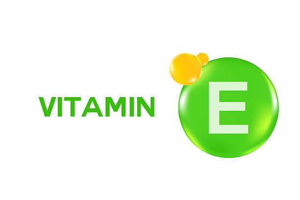 istock Vitamin E glowing 3D green icon, fluid flowing bubble fizz, liquid droplet, design element isolated, transparent background. Fresh nutrition supplement product vector illustration. 2231298040