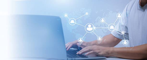 istock A man is using a smartphone and tablet to social network connection and communication people icon. Human connection, social network, global business and communication technology background design. 2231302618