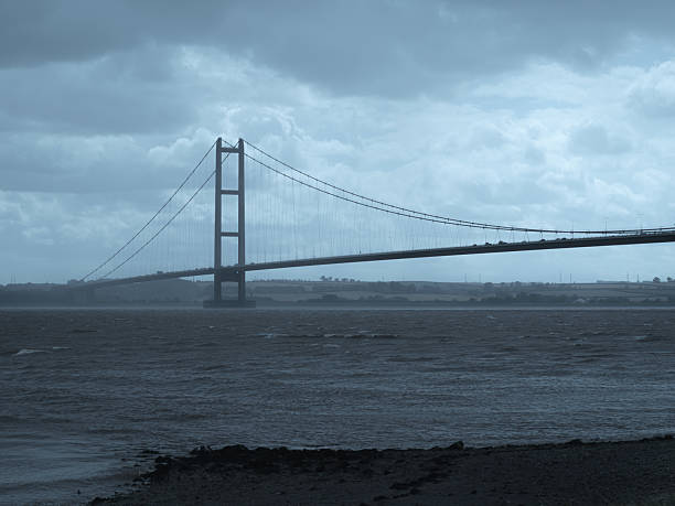The Humber Bridge, near Kingston upon Hull, East Riding of Yorkshire, England,  which opened in 1981 is 2.22 km long suspenson bridge and is the worlds longest single-span road suspension bridge that can also be crossed by foot or cycle,