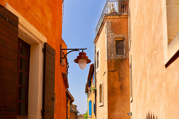 Alley with orange houses