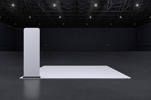 istock Exhibition stand for mockup and Corporate identity,Display.Empty booth Design.Retail booth design elements in Exhibition hall.booth Design trade show.Blank Booth system of Graphic Resources.3d render. 2231312295