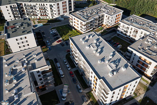 istock Apartment buildings from above 2231312762