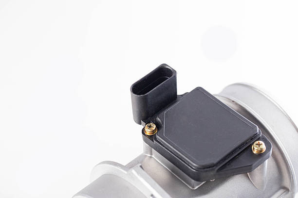 istock Electronic automotive mass air flow sensor on white background, isolate. Car spare part 2231313771