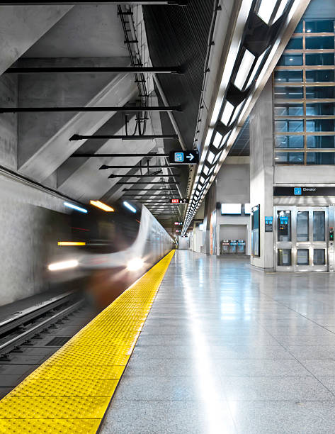 istock Train arriving at subway station 2231315332
