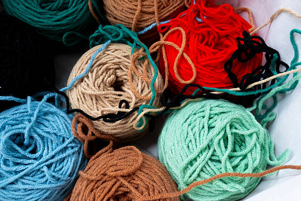 istock Colorful yarn balls in various textures and vibrant hues 2231316507