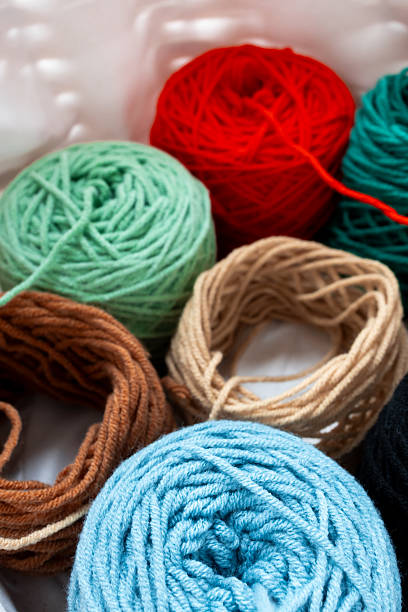 istock Colorful yarn balls in basket for knitting and crochet projects 2231316607