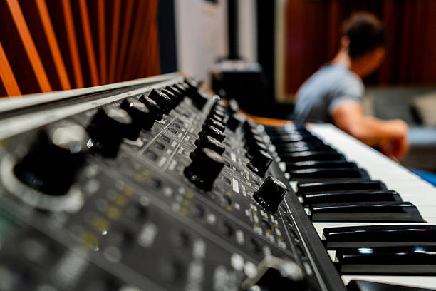 Close-up of synthesizer