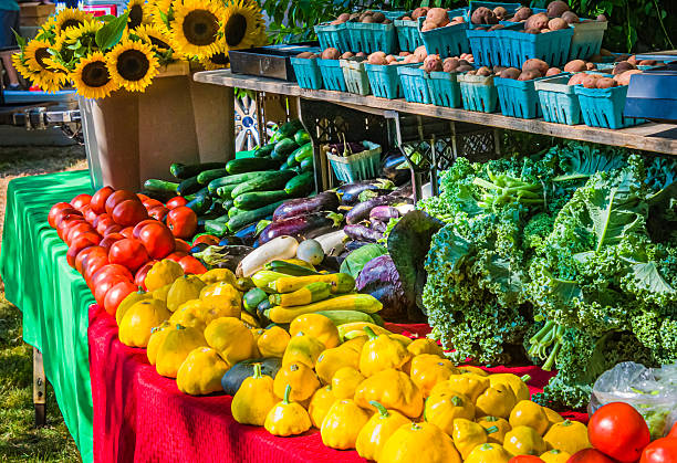 istock Extensive Colorful Farmers' Market Display 2231322055