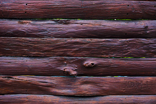 Rough wooden planks as wall