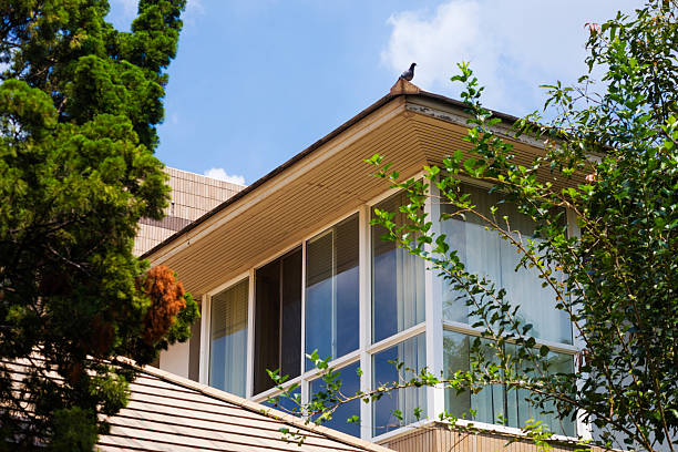istock Corner window and rooftop of thai home flanked by trees 2231324321