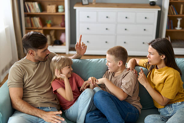 istock Parents talks to kids facing communication issues at home. 2231328116