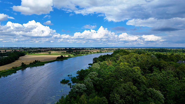 istock river Nogat forest view from above Poland 2231328813