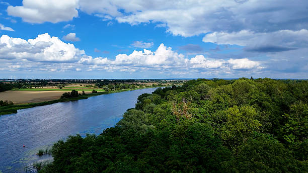 istock river Nogat forest view from above Poland 2231328816