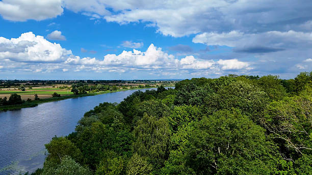 istock river Nogat forest view from above Poland 2231328845