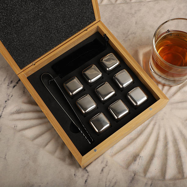 istock Stainless Steel Whiskey Stone Set. 2231337423