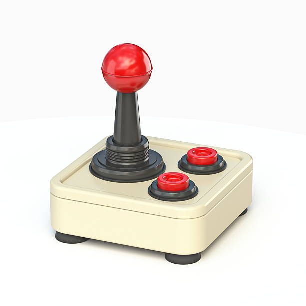 istock Vintage video game joystick 3D 2231340200