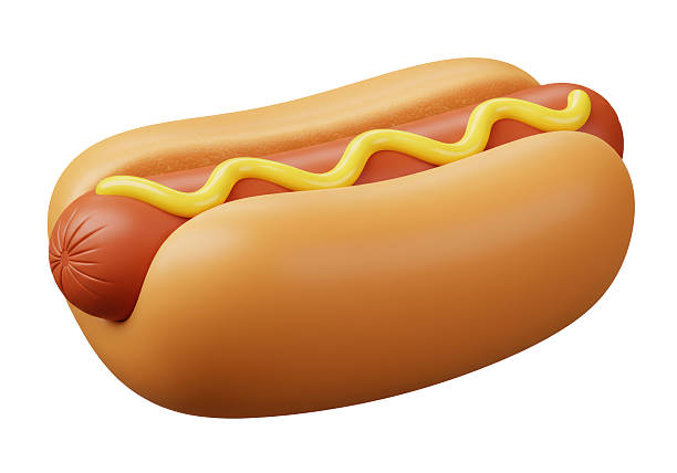 istock Isolated Classic Hot Dog with Mustard Topping 2231350396