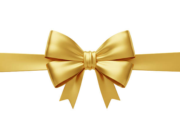 istock Isolated Gold Ribbon Bow, Elegant and Festive 2231350893