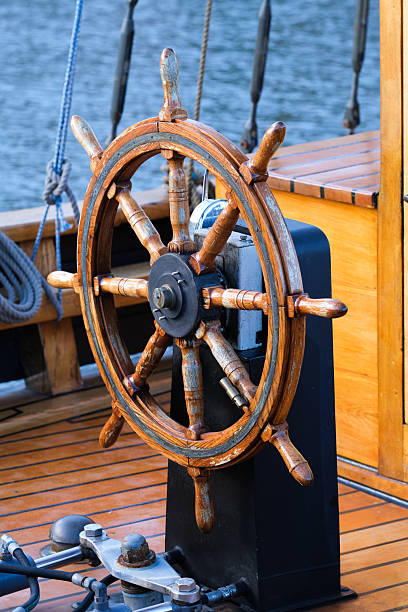 istock Steering wheel of a sailing vessel 2231351067