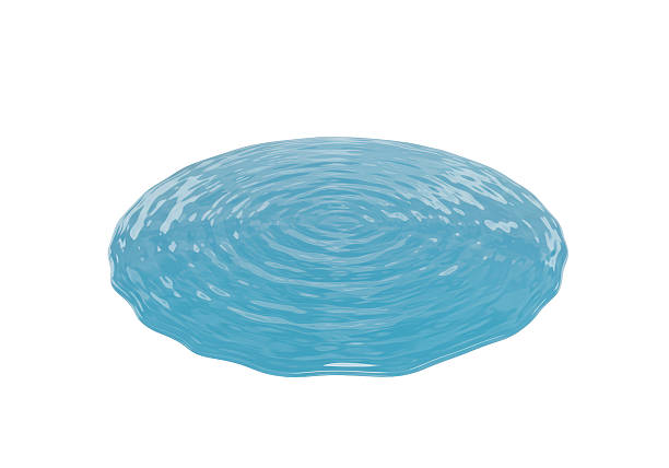 3d render. Close-up of a blue water droplet captured in mid-air as it splashes, surrounded by concentric ripples, emphasizing purity, freshness, and the beauty of natural elements.