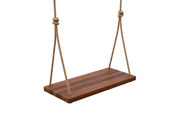 istock Isolated Wood Swing with Rope on White Background 2231353583