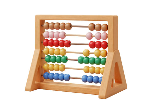 istock Isolated Wooden Abacus with Colorful Beads for Calculation 2231353912