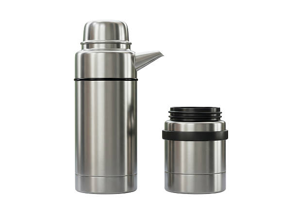 istock Isolated Stainless Steel Thermos with Cup for Hot Beverages 2231354558