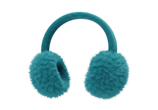 istock Isolated Teal Furry Earmuffs for Winter Warmth 2231354729