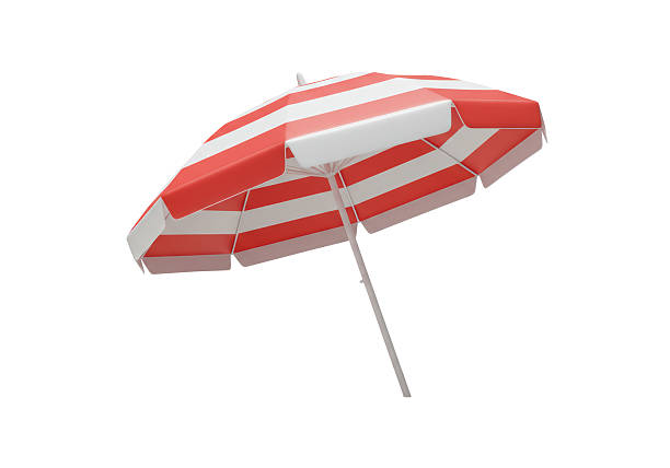 istock Isolated Striped Beach Umbrella Casting Shade 2231355874