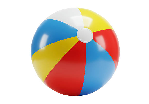 Isolated Colorful Beach Ball Ready for Summer Fun