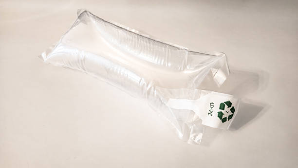 istock “Plastic Air Cushion with Climate Change Message and Recycle Symbol” 2231365593