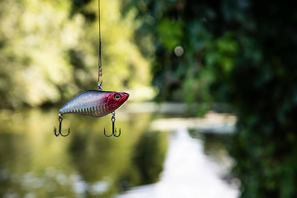 Red and silver fishing lure