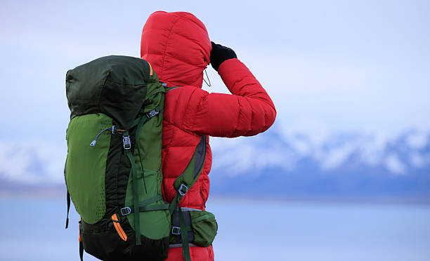 istock Backpacking woman hiking on high altitude mountain top 2231395424