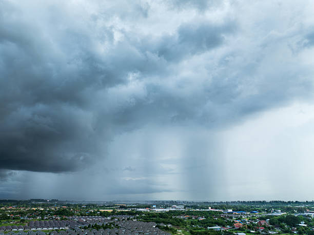 istock Rain Bomb or Wet Microburst intense rainfall over a short period because climate change. 2231406031