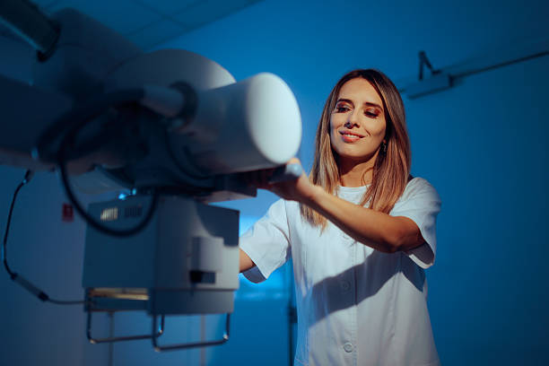 istock Radiologist Working in a Medical Cabinet using Modern her Equipment 2231406395