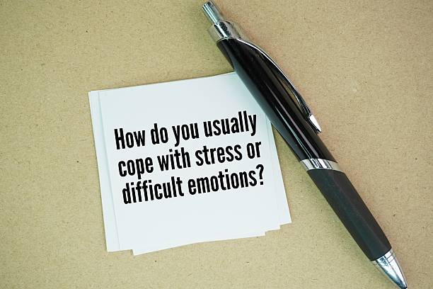 istock Question wording How do you usually cope with stress or difficult emotions? concept about mental health 2231410113