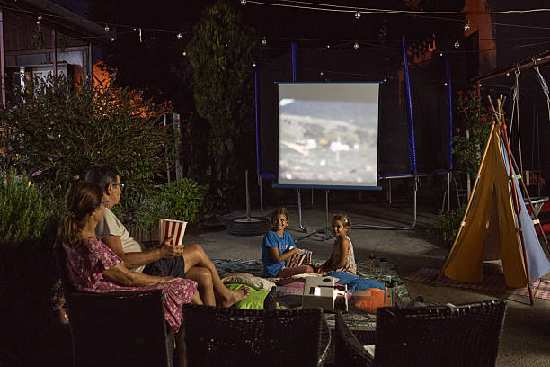 istock Movie night at our backyard 2231411356
