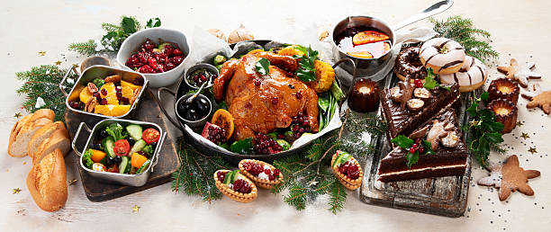 istock Elegant table setting for a festive meal. Christmas dinner. 2231412257