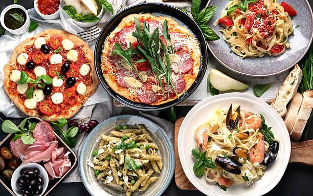 istock Italian food  on dark background 2231412703