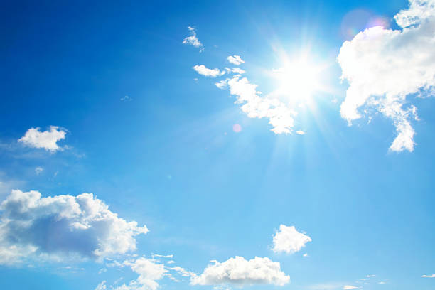istock Freshness of sunny blue sky with shinning sun background 2231414224