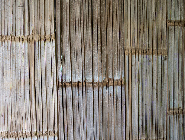 Old bamboo wall texture background. Abstract background and texture for design.
