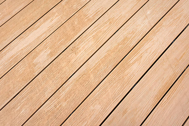 istock Light brown wooden plank floor with natural grain, parallel alignment and rustic style 2231433175