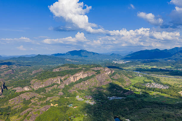 istock Danxia landform river scenery at sunrise and sunset 2231436855