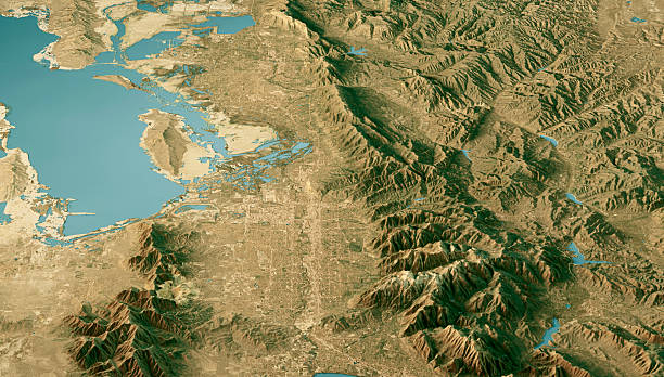 istock Wasatch Mountains Utah Satellite Landscape View 3D Render True Color 2231438183