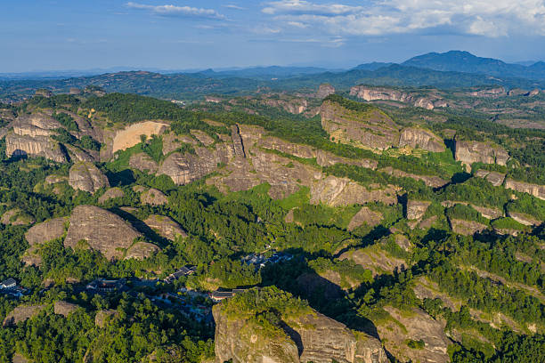istock Danxia landform river scenery at sunrise and sunset 2231438828