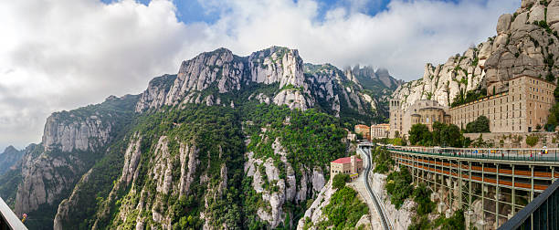 istock Panoramic View of Montserrat Monastery and Mountain Landscape in Spain 2231444656