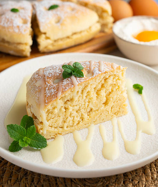 Torta Nata Gallega. A traditional dessert from northern Spain with whipped cream.