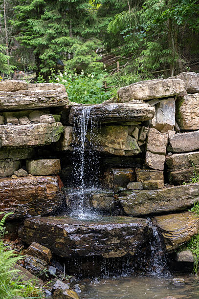 istock stone waterfall in a forest in a sunny day. high quality photo 2231457566